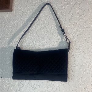 Elegant Black Quilted small Shoulder Bag